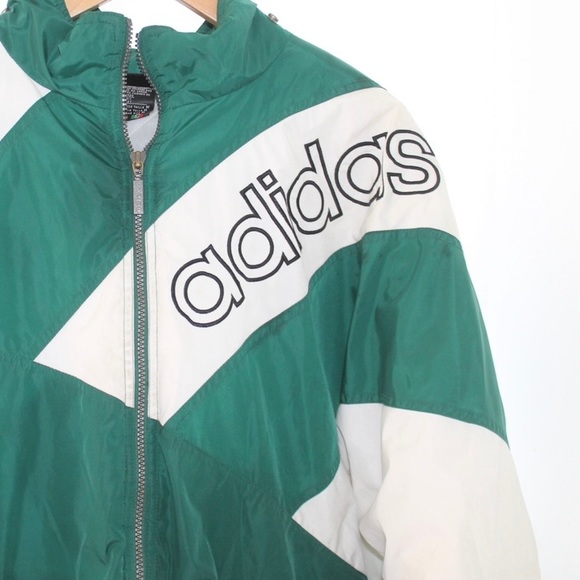 Adidas vintage green puffer jacket - Picture 1 of 4